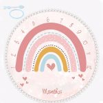 Couverture étape bébé en flanelle - Arc-en-ciel pastel