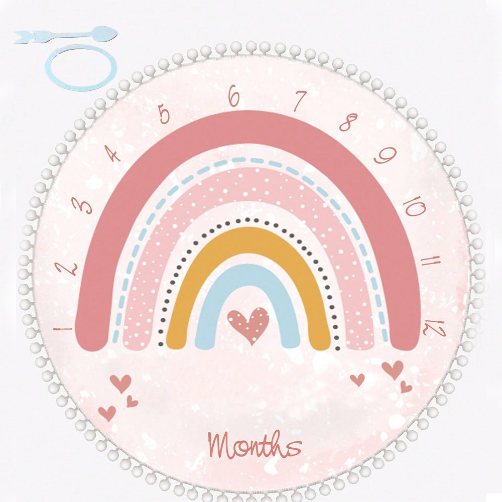 Couverture étape bébé en flanelle - Arc-en-ciel pastel