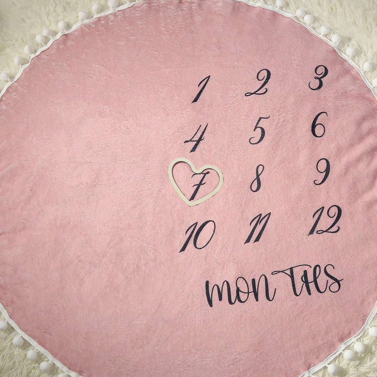 Couverture étape bébé en flanelle - Vieux rose