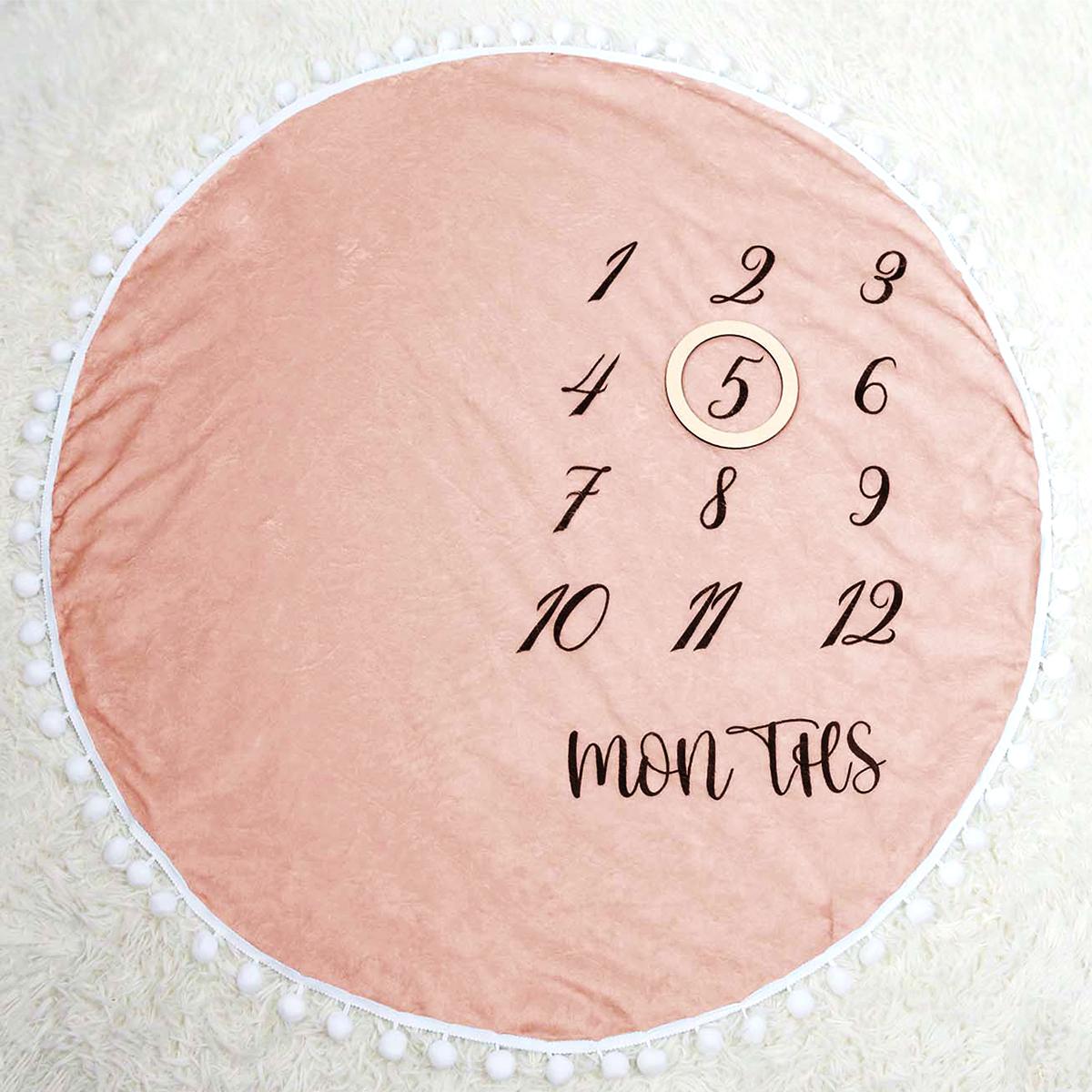 Couverture étape bébé en flanelle - Rose saumon