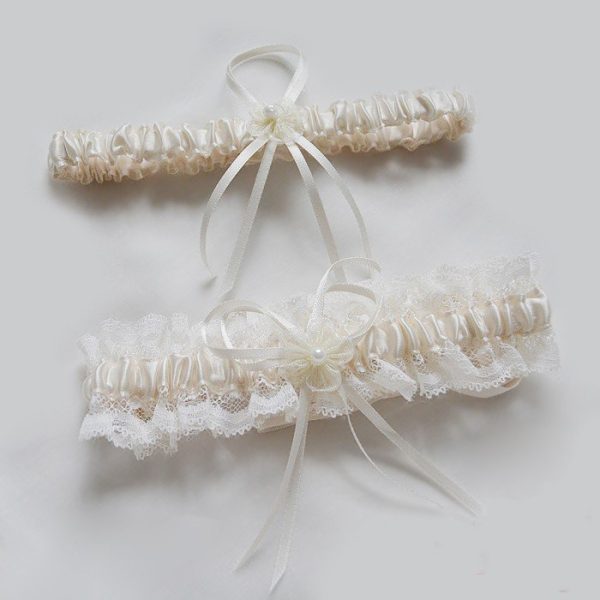 Jarretière mariée en satin