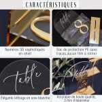 Numéro de table plexiglas en arche