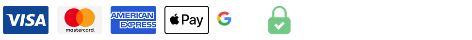 Plată sigură cu Visa, Mastercard, American Express, Apple Pay și Google Pay