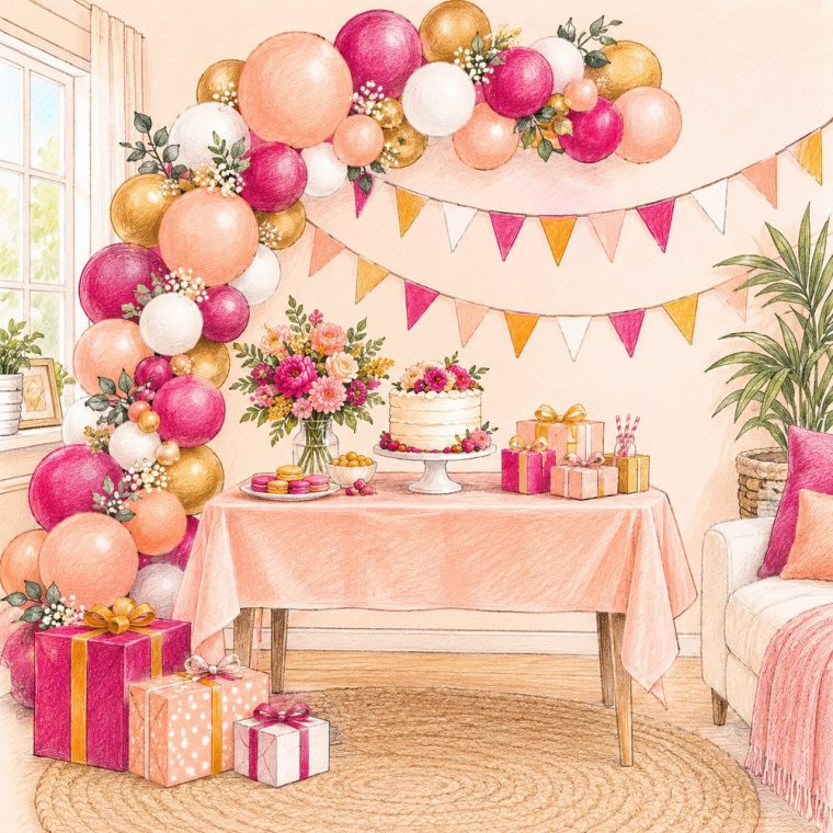 Décoration de fête pour anniversaire, mariage et baby shower